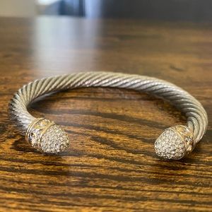 John Medeiros Briolette Pavé Small Wire Cuff Bracelet - 6.5"